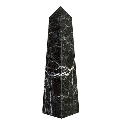 Medium Black Zebra Marble Obelisk Pinnacle Award