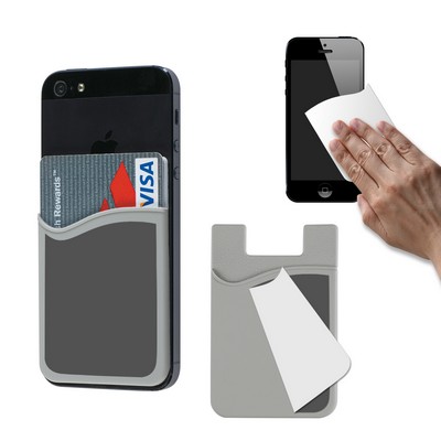 Phone Wallet With Removable Microfiber Cloth