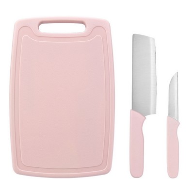 Plastic Cutting Board & Fruit Knife