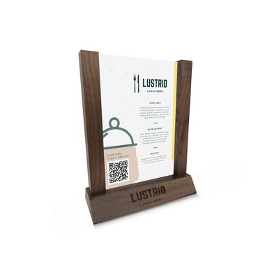 Solid Walnut 5" X 7" Qr Code/Menu Holder