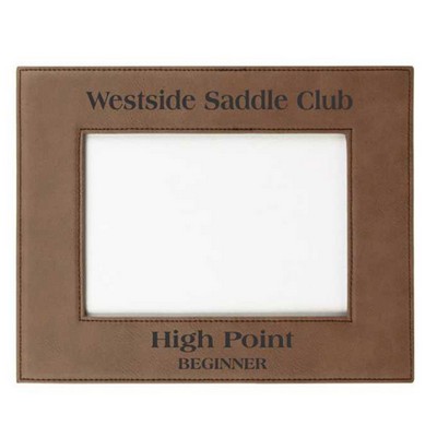 4'' X 6'' Light Brown Leatherette Picture Frame