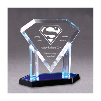 Acrylic Diamond Plaque Award Mirror - 9 1/2" x 10 7/8"