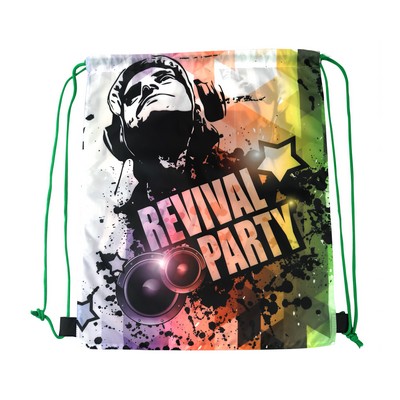 Polyester Drawstring Backpack w/Dye Sublimation (13"x16")