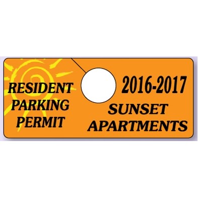 Custom Full Color Parking Permit w/Reflective Material (4¾" x 2")