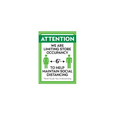 Social Distancing Limited Occupancy Sign Style 7 - (5"x7")