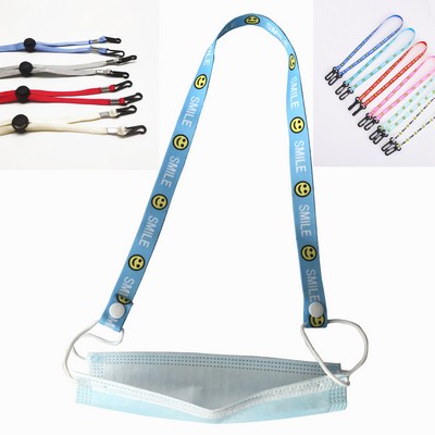 Adult Size Full Color Face Mask Lanyard