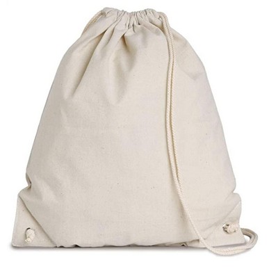 8 Oz. Cotton Canvas Drawstring Backpack