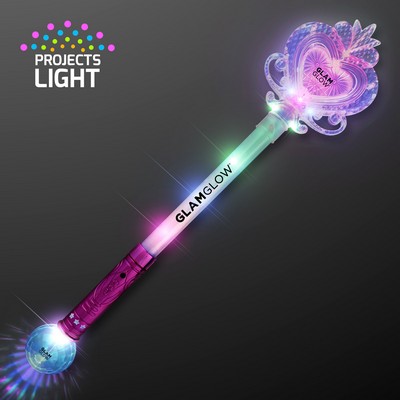 22.5" Big Light Up Heart Princess Wand - Domestic Print