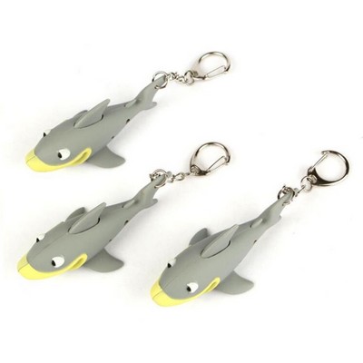 Shark Shape LED Sound Keychain