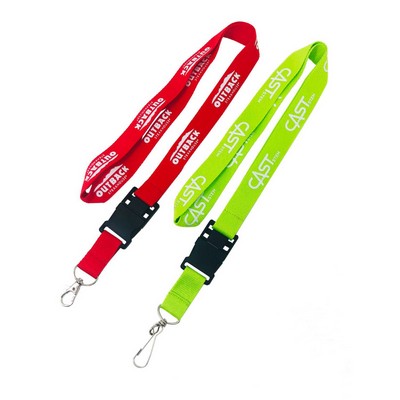 Polyester Detachable Three Quarter Inch Lanyard with USB Flash Drive - 64GB