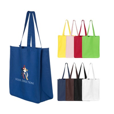 12 oz. Heavy Cotton Canvas 27L Jumbo Shopping Tote Bag