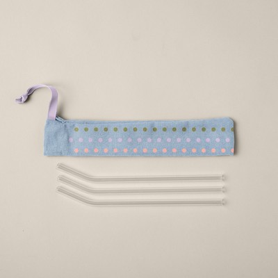 Pouch For Reusable Straws - Denim