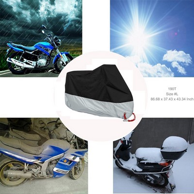 190T Size#L Waterproof Sun Motorcycle Cover