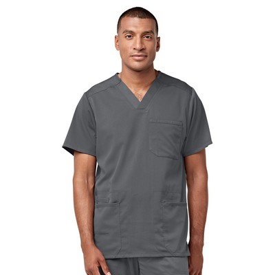 WonderWink® PRO Men's Multi-Pocket V-Neck Scrub Shirt