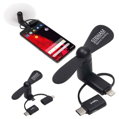 3in1 Mini Fan for Phone