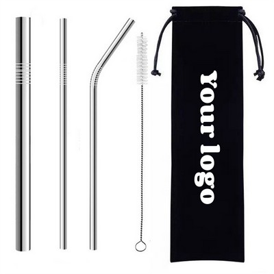 Reusable Stainless Steel Straws With Bag