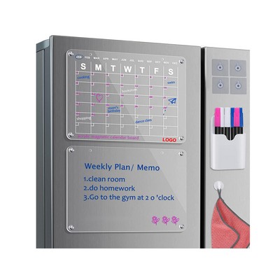 Magnetic Weekly Calendar for Fridge