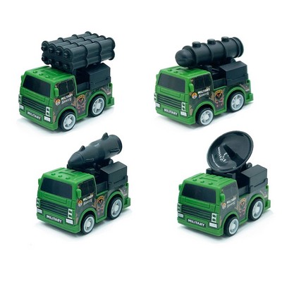 Pull Back Mini Army Trucks