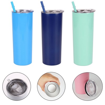 20oz Skinny Straight Tumbler with Straw