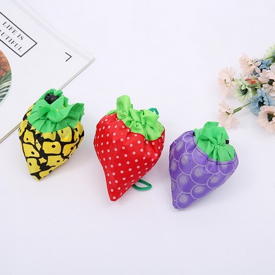 Polyester Collapsible Strawberry Shopping Bag