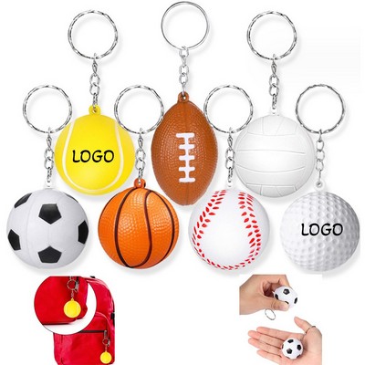 Ball Stress Reliever Keychain