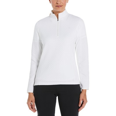 Callaway Ladies Diamond Quilted Fleece 1/4 Zip