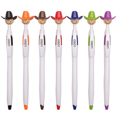 Fun Cowboy Hat Pen Novelty Retractable Ballpoint Pens For Adults