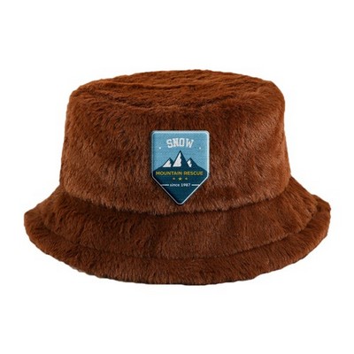 Faux Fur Bucket Hat With Custom Logo