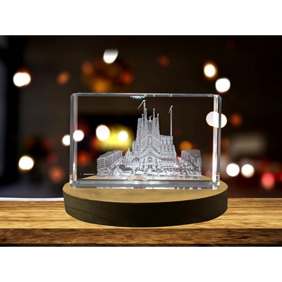 Sagrada Família 3D Engraved Crystal Keepsake Souvenir