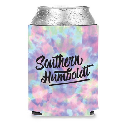 Collapsible Premium Foam Tie Dye Can Cooler - Full Color Sublimation