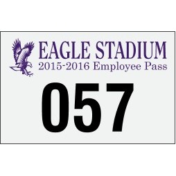 White Reflective Parking Permit Decal (3 1/2"x 2 1/4")