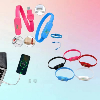 USB Charging Data Cable Wristband (2-In-1)