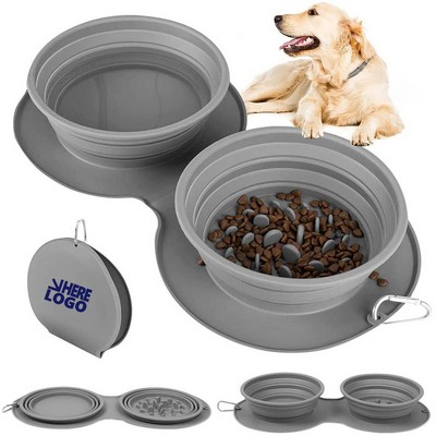 Double Collapsible Dog Bowl