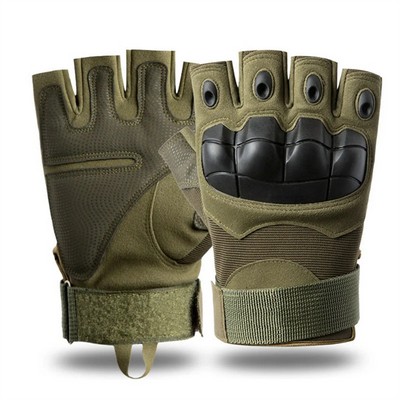 Tactical Men's Fingerless Gloves with Soft Armor for Versatile Use