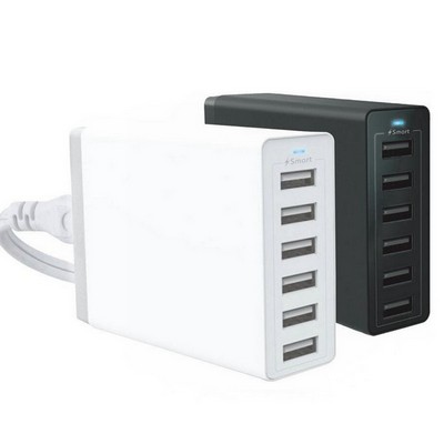 6-Port 50 Watt Multiple USB Charger