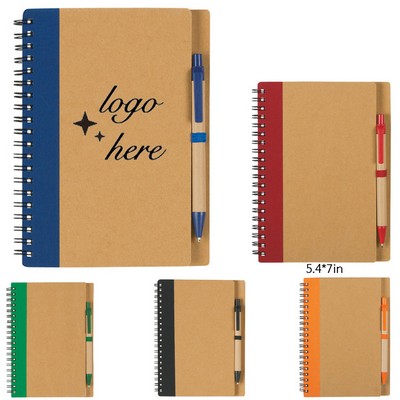 High Quality Kraft Paper Spiral Notebook