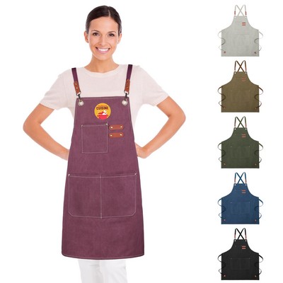 16 Oz. Poly/Cotton Canvas Adjustable Kitchen Apron