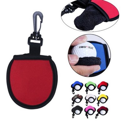 Portable Golf Ball Washer Cleaner Pouch