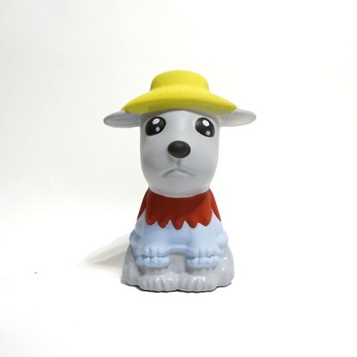 PU Slow Rebound Dog Wearing Hat Stress Toy