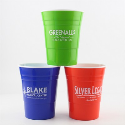 16oz Double Wall Two Tone Plastic Solo Party Cup