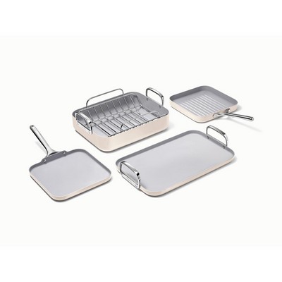 Caraway 5Pc Square Cookware Set Cream