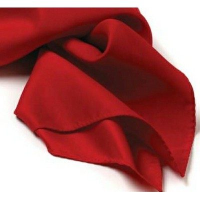 Red Polyester Satin Scarf - 30"x30"