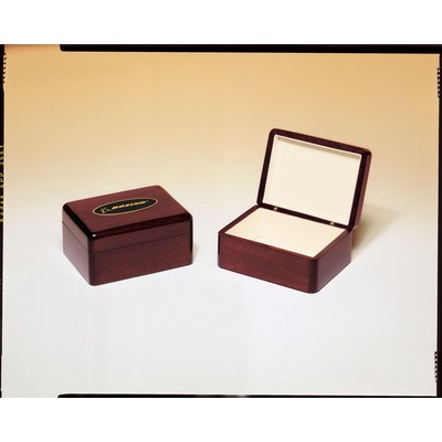 Rosewood Piano Finish Jewelry Box (5 5/8"x4 3/8"x2 1/4")