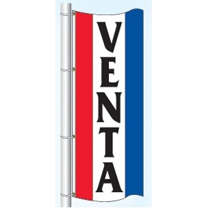 Double Faced Stock Message Interceptor® Drape Flag (Venta) (3' x 8')