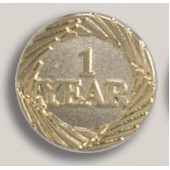 Stock 1 Year Lapel Pin