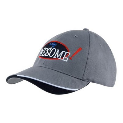 Brushed Heavy Cotton Cap with Indented Visor (Embroidered)