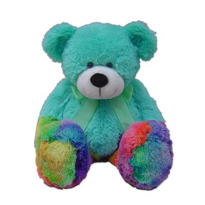 Custom Plush Green Tie Dye Bear