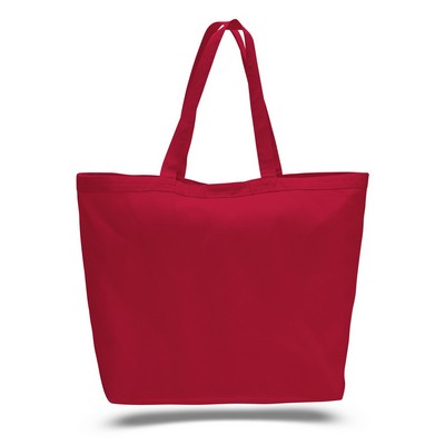 Colored Canvas Big Tote Bag w/ Velcro™ Closure - Blank (23"x17"x6")