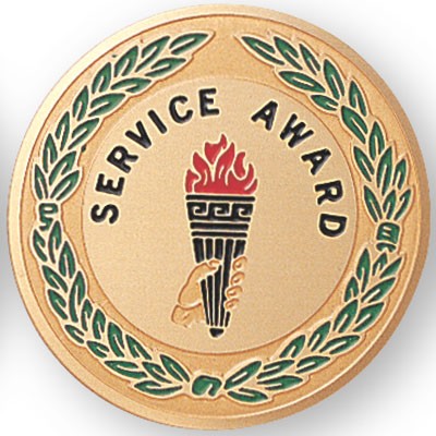 2" Service Award Etched Enameled Medallion Insert Disc