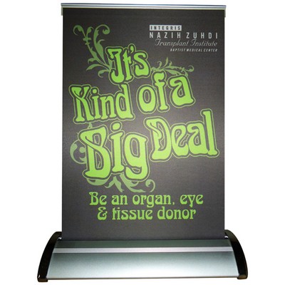 A-4 Table Top Single Sided Banner Stand w/ Graphic